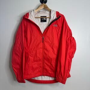 North Face HyVent Rain Jacket Orange/Pink Women’s Large Waterproof Windbreaker